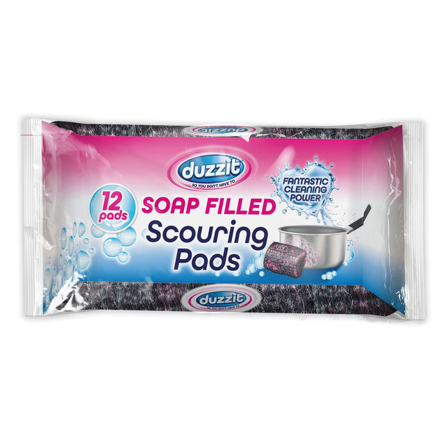 Duzzit Soap Filled Scouring Pads x12