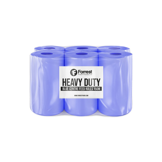Forrest Heavy Duty Blue Centrefeed Roll 2ply 150m x6