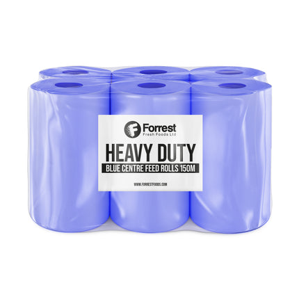Forrest Heavy Duty Blue Centrefeed Roll 2ply 150m x6