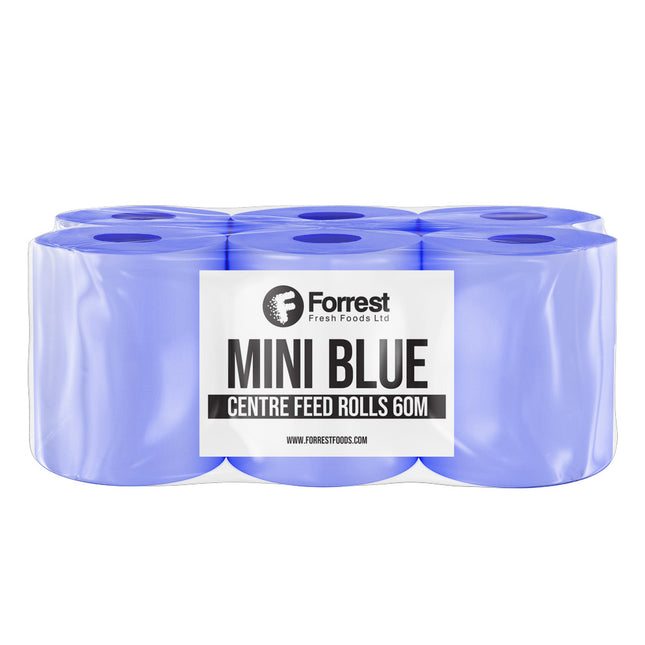 Forrest Mini Blue Centrefeed Roll 2ply 60m x6