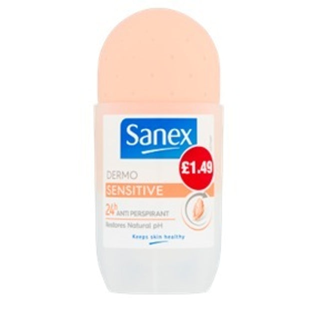 Sanex Roll On Deodorant Sensitive 50ml £1.49