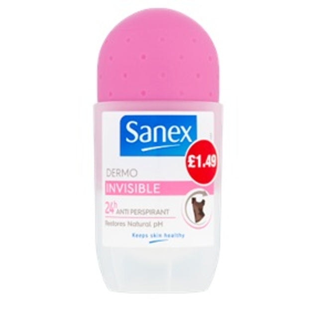 Sanex Roll On Deodorant Invisible Dry 50ml £1.49