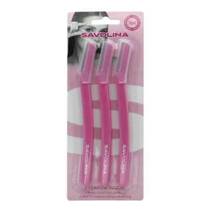 Savolina Eyebrow Razor 3pk