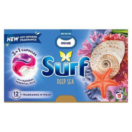 Surf 3in1 Deep Sea Laundry Capsules 15 Wash