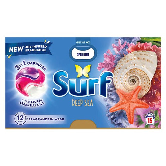 Surf 3in1 Deep Sea Laundry Capsules 15 Wash