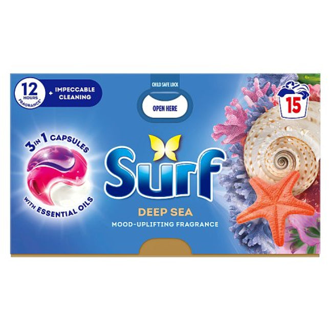 Surf 3in1 Deep Sea Laundry Capsules 15 Wash