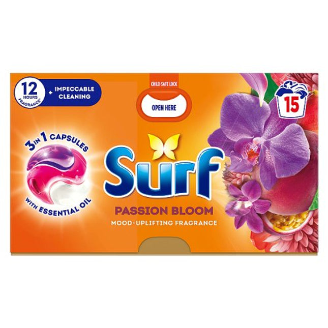 Surf 3in1 Passion Bloom Laundry Capsules 15 Wash