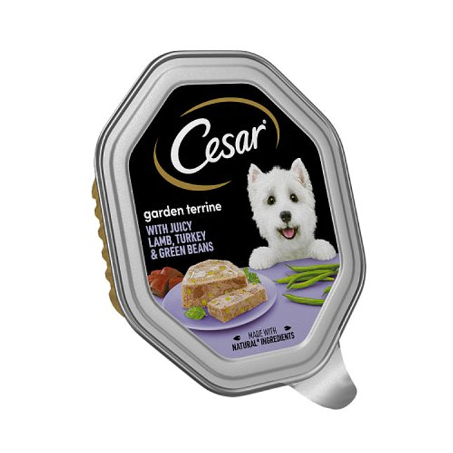 CESAR Garden Terrine with Juicy Lamb and Turkey and Green Beans in Loaf 150g