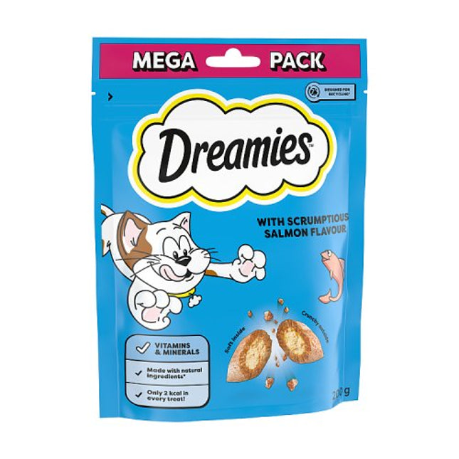 DREAMIES Cat Treats with Salmon Flavour Mega Pack 200g