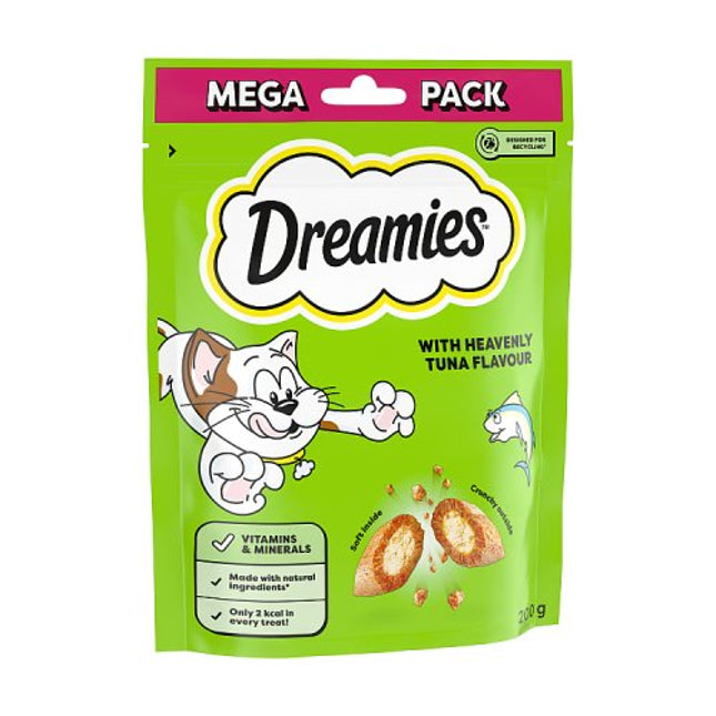 DREAMIES Cat Treats with Tuna Flavour Mega Pack 200g Promo pack