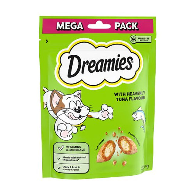 DREAMIES Cat Treats with Tuna Flavour Mega Pack 200g Promo pack