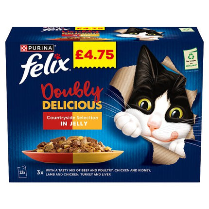 Felix Doubly Delicious Countryside Selection Wet Cat Food 12x85g £4.75