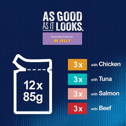 Felix As Good As it Looks Favourites Selection Wet Cat Food 12x85g £4.75