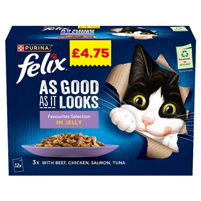 Felix As Good As it Looks Favourites Selection Wet Cat Food 12x85g £4.75