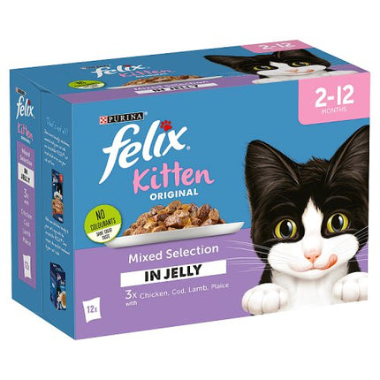 Felix Kitten Original Mixed Selection in Jelly 2-12 Months Wet Cat Food 12x100g