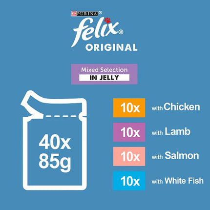 Felix Original Mixed Selection in Jelly Cat Food 40x85g