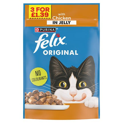 Felix Original Chicken in Jelly 85g PMP 3 for £1.39