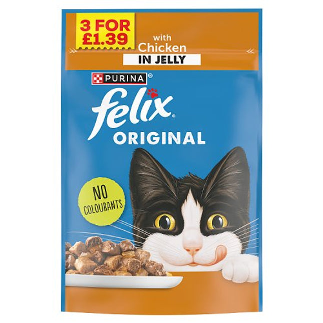 Felix Original Chicken in Jelly 85g PMP 3 for £1.39