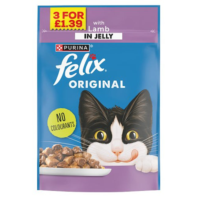 Felix Original Lamb in Jelly 85g PMP 3 for £1.39