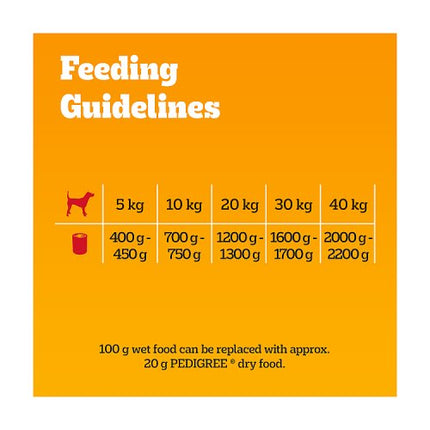 Pedigree Adult Dog Food Tin Chicken Chunks in Jelly 385g