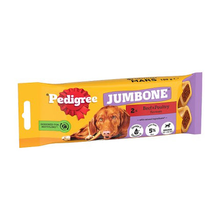 Pedigree Jumbone Medium Dog Treats Beef & Poultry x2 Chews 180g