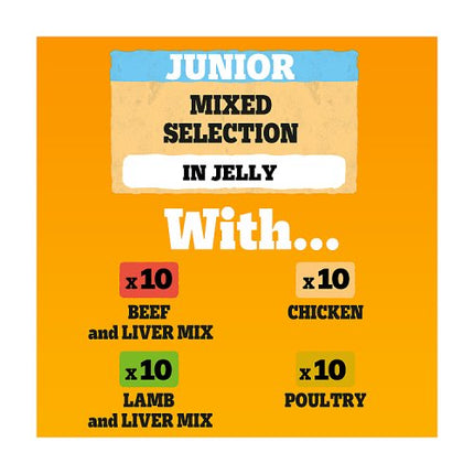 PEDIGREE Puppy Pouches Mixed Selection in Jelly 40x100g