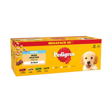 PEDIGREE Puppy Pouches Mixed Selection in Jelly 40x100g