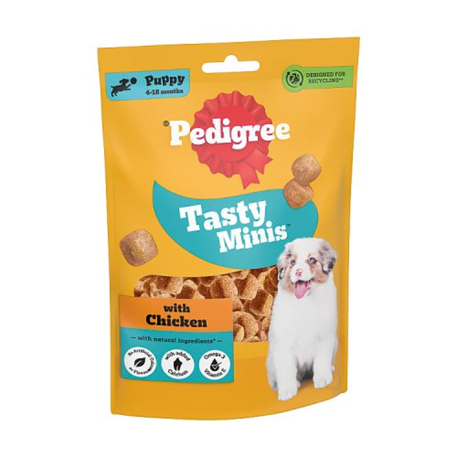 PEDIGREE Tasty Minis Puppy Treats Chewy Cubes with Chicken 125g