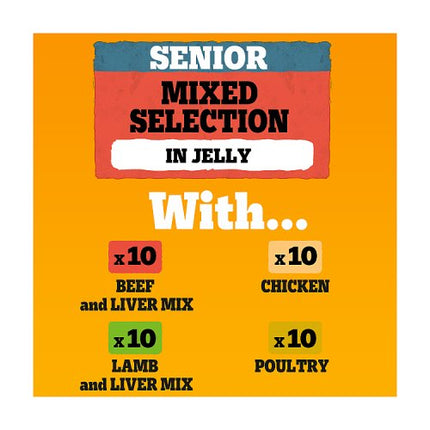 PEDIGREE Senior Dog Pouches Mixed Selection in Jelly 40x100g