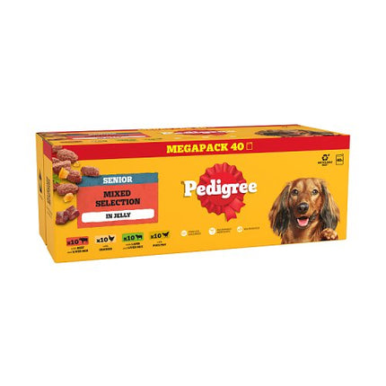 PEDIGREE Senior Dog Pouches Mixed Selection in Jelly 40x100g