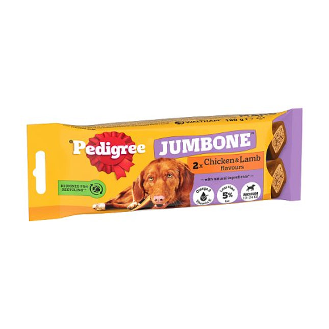 PEDIGREE Jumbone Medium Dog Treats with Chicken & Lamb 2 Chews