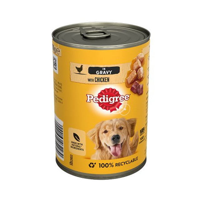 PEDIGREE Dog Tin with Chicken in Gravy 400g