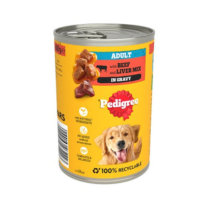 PEDIGREE Dog Tin with Beef in Gravy 400g