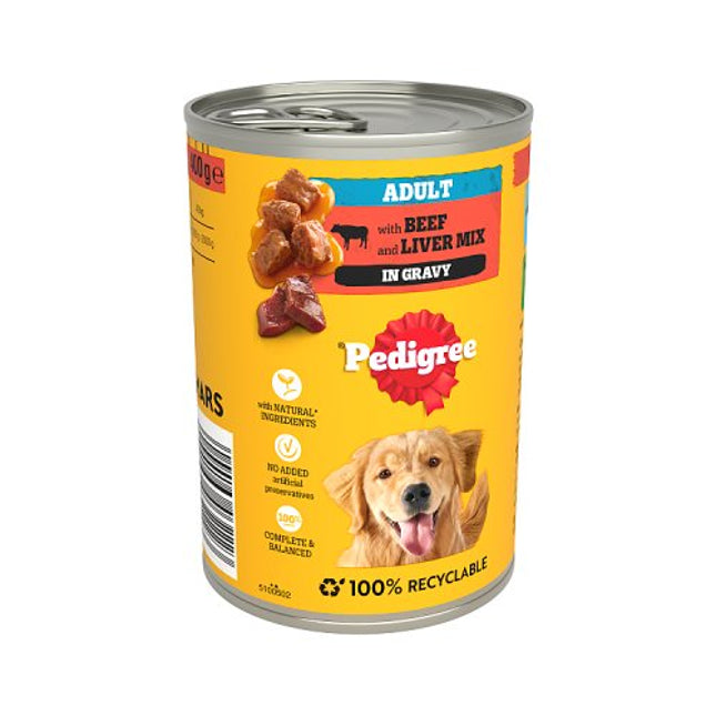 PEDIGREE Dog Tin with Beef in Gravy 400g