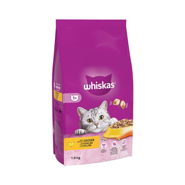 Whiskas Adult Cat Dry Food with Chicken 1+ 1.9kg