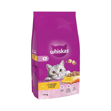 Whiskas Adult Cat Dry Food with Chicken 1+ 1.9kg