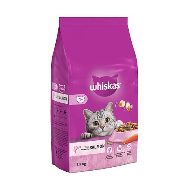 Whiskas Adult Cat Dry Food with Salmon 1+ 1.9kg