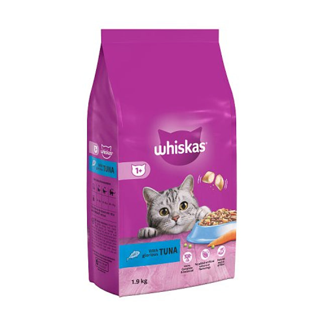 Whiskas Adult Cat Dry Food with Tuna 1+ 1.9kg