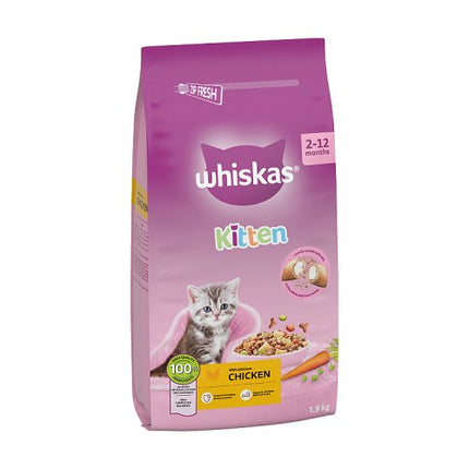 Whiskas Kitten Dry Food with Chicken 2-12 Months 1.9kg