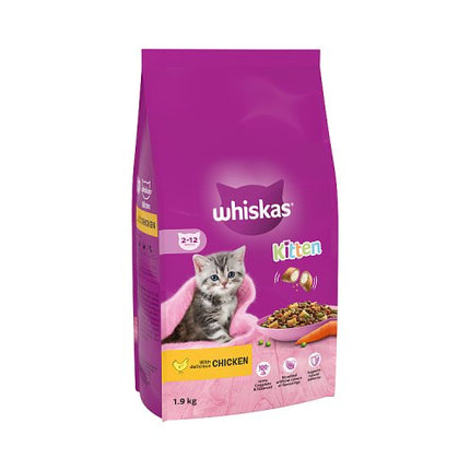Whiskas Kitten Dry Food with Chicken 2-12 Months 1.9kg