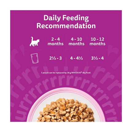 Whiskas 2-12 Months Kitten Pouches Fish Favourites in Jelly 12x85g