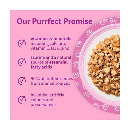 Whiskas 2-12 Months Kitten Pouches Poultry Feasts in Jelly 12x85g