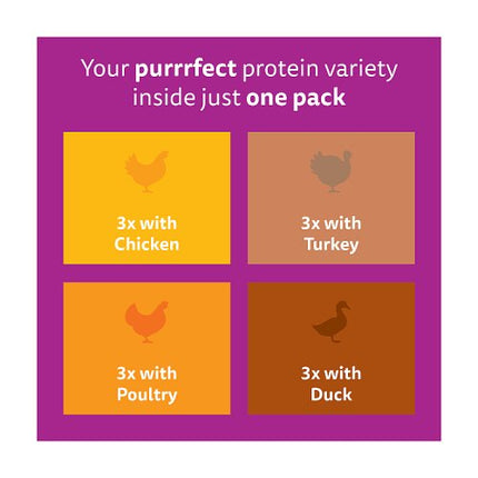 Whiskas 2-12 Months Kitten Pouches Poultry Feasts in Jelly 12x85g