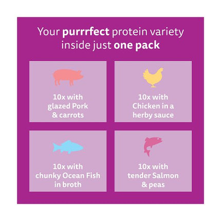 Whiskas 1+ Pouches Aromatic Fusion in Gravy 40x85g