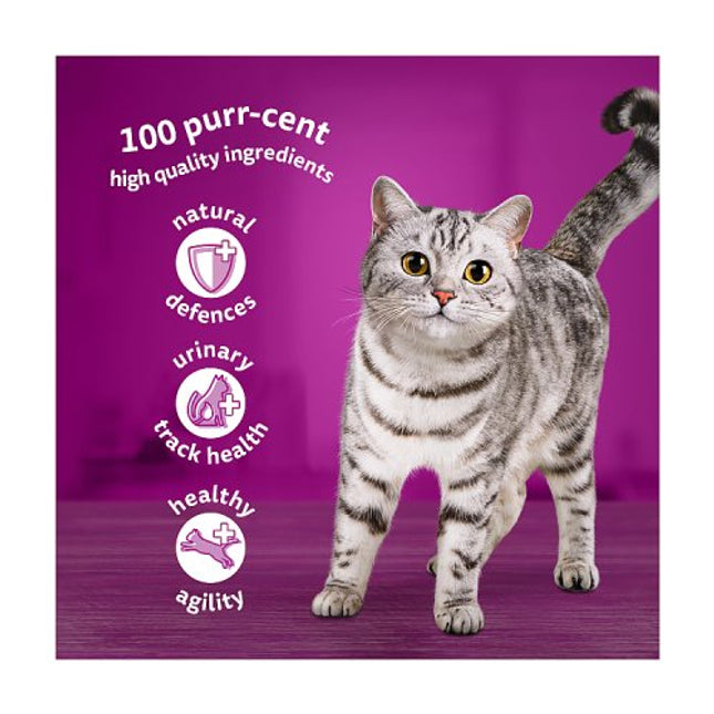 Whiskas Adult Pouches Poultry Feasts in Gravy 7+ 12x85g