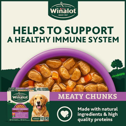 Winalot Meaty Chunks Mixed in Gravy Wet Dog Food 12x100g £4.49