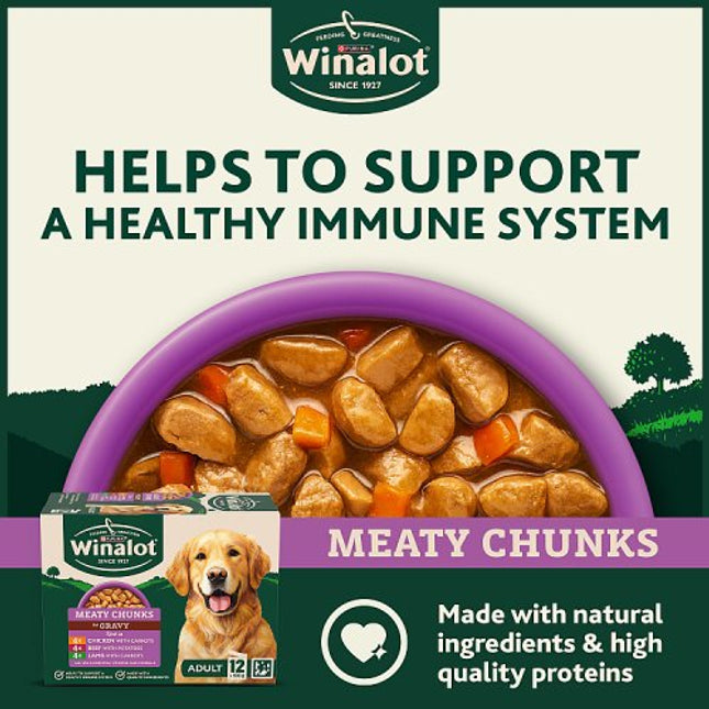 Winalot Meaty Chunks Mixed in Gravy Wet Dog Food 12x100g £4.49