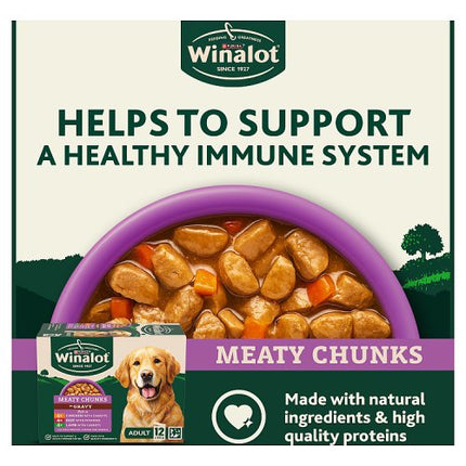 Winalot Meaty Chunks Mixed in Gravy Wet Dog Food 12x100g £4.49