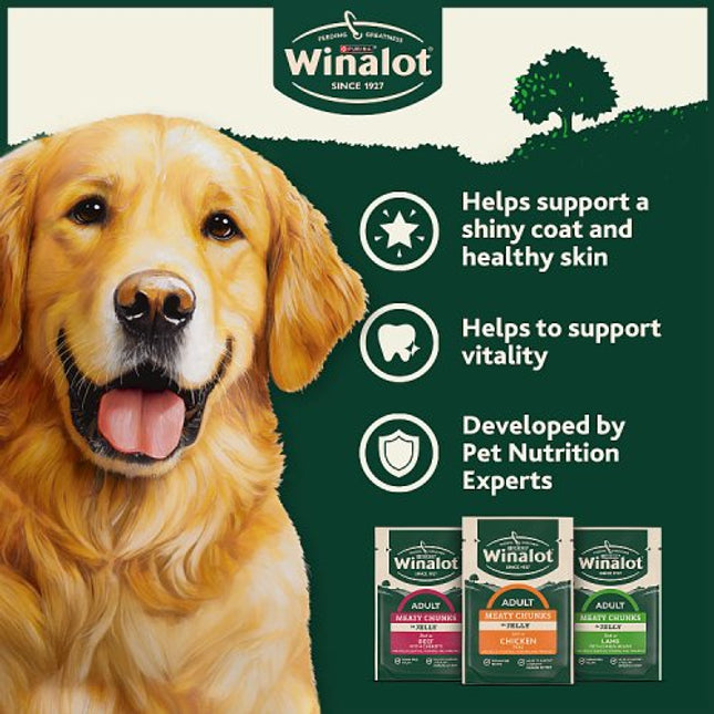 Winalot Meaty Chunks Mixed in Jelly Wet Dog Food 12x100g £4.49