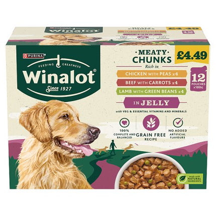 Winalot Meaty Chunks Mixed in Jelly Wet Dog Food 12x100g £4.49